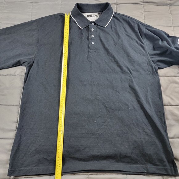 Ping Mens XL Black Short Sleeve Golf Polo Kingdom Partners 4th Golf Tournament - Picture 7 of 8